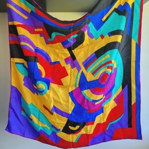 80s Silk scarf Elaine Gold